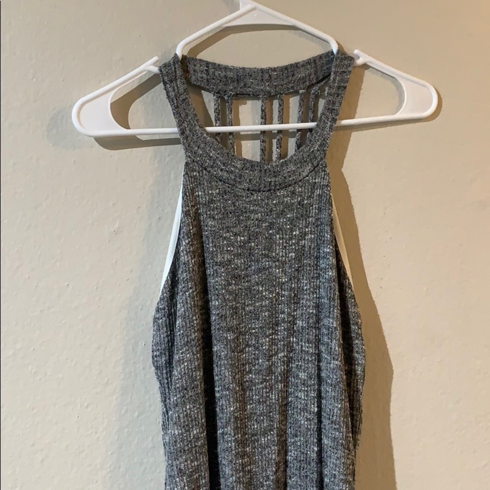 Mini Gray Dress by Doo B Doo B  / Neck Strap